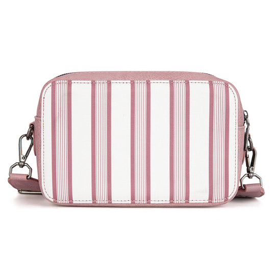 WG2207-3006PK - Wrangler Stripe Printed Crossbody Purse W/ Wallet Compartment