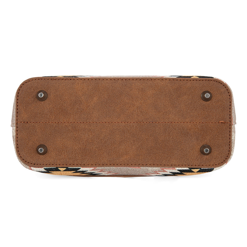 Load image into Gallery viewer, WG221-918BG - Wrangler Aztec Distressed Print Dual Sided Print Hobo Bag/Crossbody
