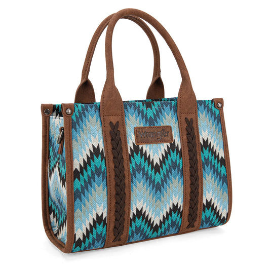 WG2211-8120SJN - Wrangler Southwestern Pattern Dual Sided Print Concealed Carry -Tote/Crossbody - Jean