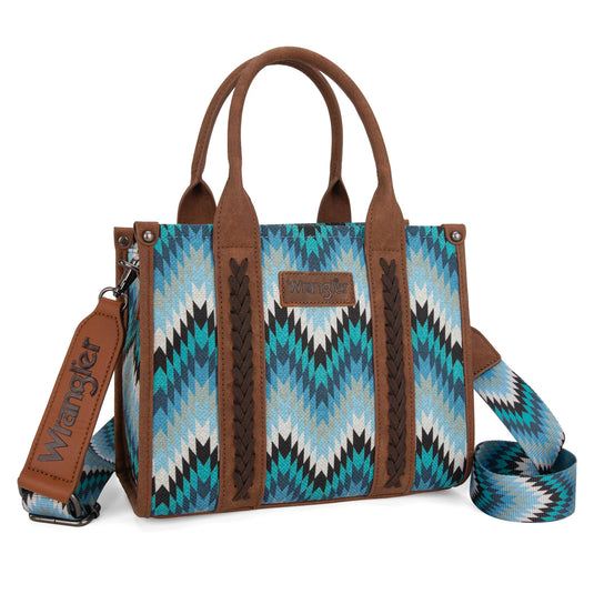 WG2211-8120SJN - Wrangler Southwestern Pattern Dual Sided Print Concealed Carry -Tote/Crossbody - Jean