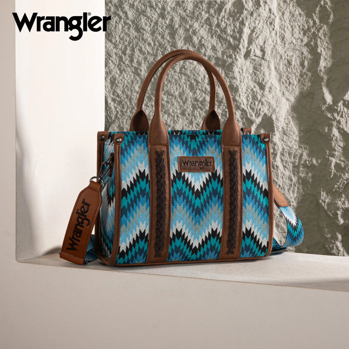 WG2211-8120SJN - Wrangler Southwestern Pattern Dual Sided Print Concealed Carry -Tote/Crossbody - Jean