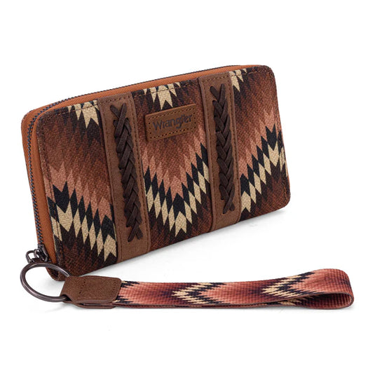 WG2211-W006BR - Wrangler Southwestern Art Print Wallet - Brown
