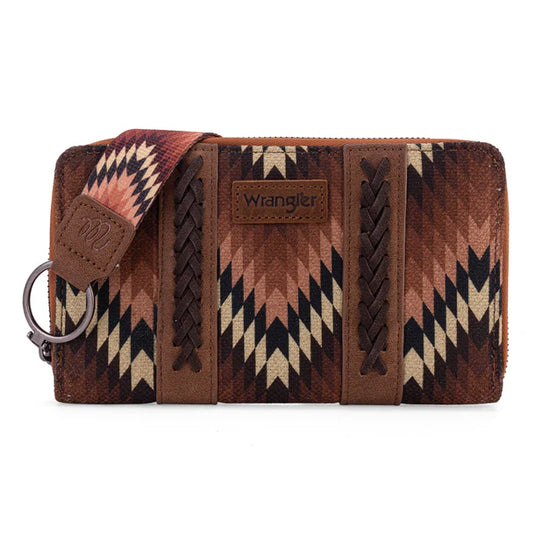 WG2211-W006BR - Wrangler Southwestern Art Print Wallet - Brown