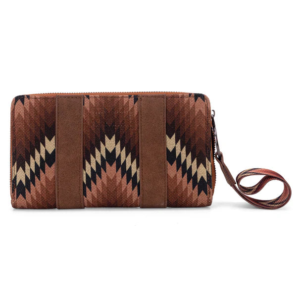Load image into Gallery viewer, WG2211-W006BR - Wrangler Southwestern Art Print Wallet - Brown
