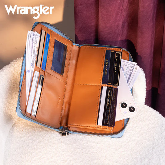 WG2211-W006JN - Wrangler Southwestern Art Print Wallet - Jean