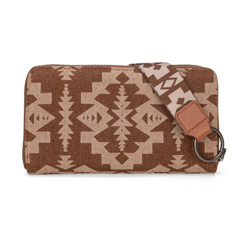 Load image into Gallery viewer, WG2212-W006BR - Wrangler Southwestern Art Print Wallet - Brown
