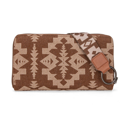 WG2212-W006BR - Wrangler Southwestern Art Print Wallet - Brown