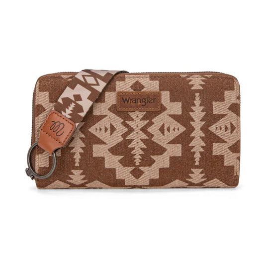 WG2212-W006BR - Wrangler Southwestern Art Print Wallet - Brown