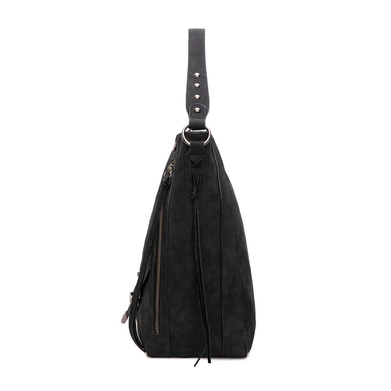 Load image into Gallery viewer, WG245-918BK - Wrangler Buckle Hobo/Crossbody Bag-Black
