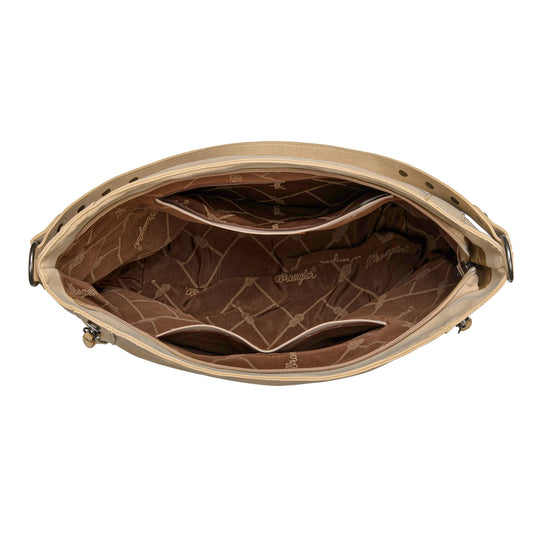 WG245-918TN - Wrangler Buckle Hobo/Crossbody Bag-Tan