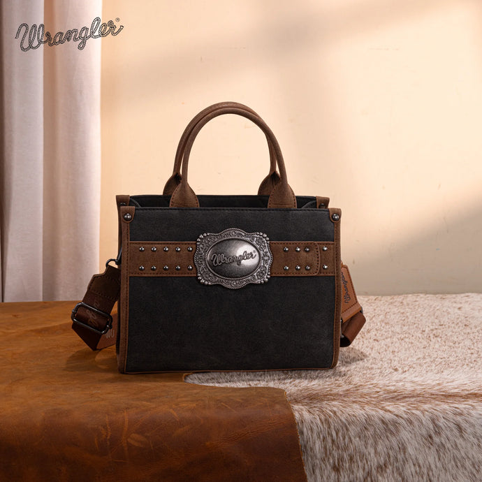 WG250-81202BK - Wrangler Buckle Tote/Crossbody - Black