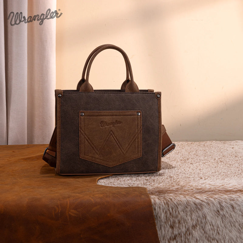 Load image into Gallery viewer, WG250-81202CF - Wrangler Buckle Tote/Crossbody - Coffee
