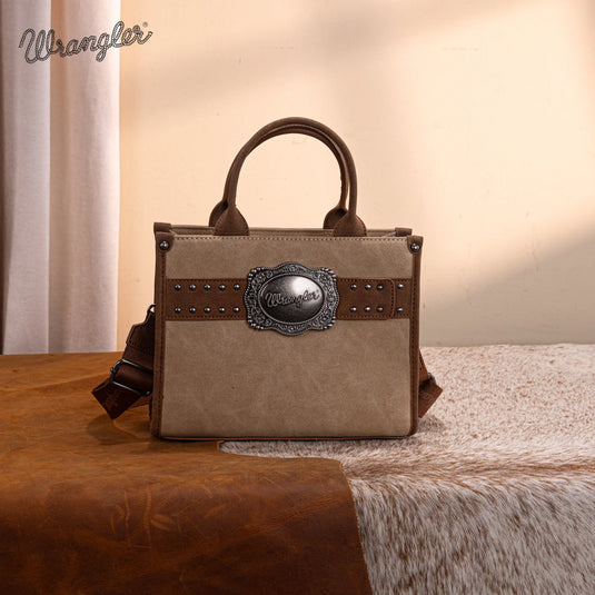WG250-81202TN - Wrangler Buckle Tote/Crossbody - Tan