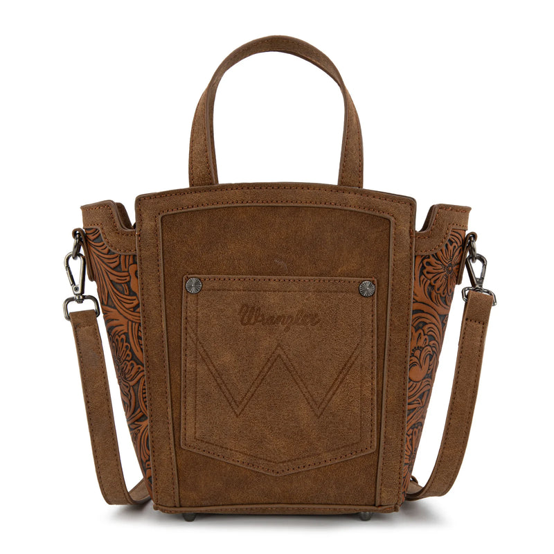 Load image into Gallery viewer, WG252-8014BR - Wrangler Genuine Hair-On Cowhide Tote/Crossbody - Brown
