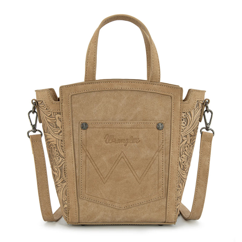 Load image into Gallery viewer, WG252-8014TN - Wrangler Genuine Hair-On Cowhide Tote/Crossbody - Tan
