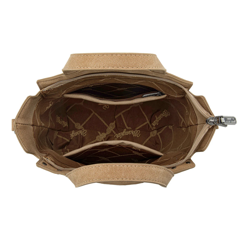 Load image into Gallery viewer, WG252-8014TN - Wrangler Genuine Hair-On Cowhide Tote/Crossbody - Tan
