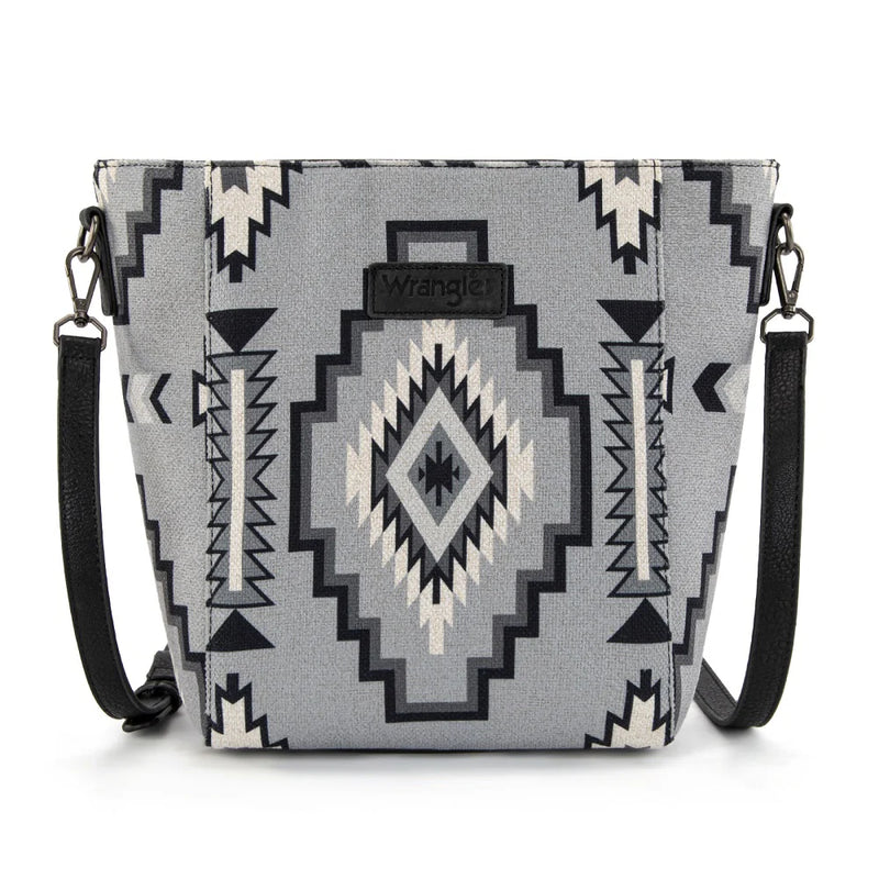 Load image into Gallery viewer, WG261-2003BK - Wrangler Aztec Print Crossbody Bag - Black
