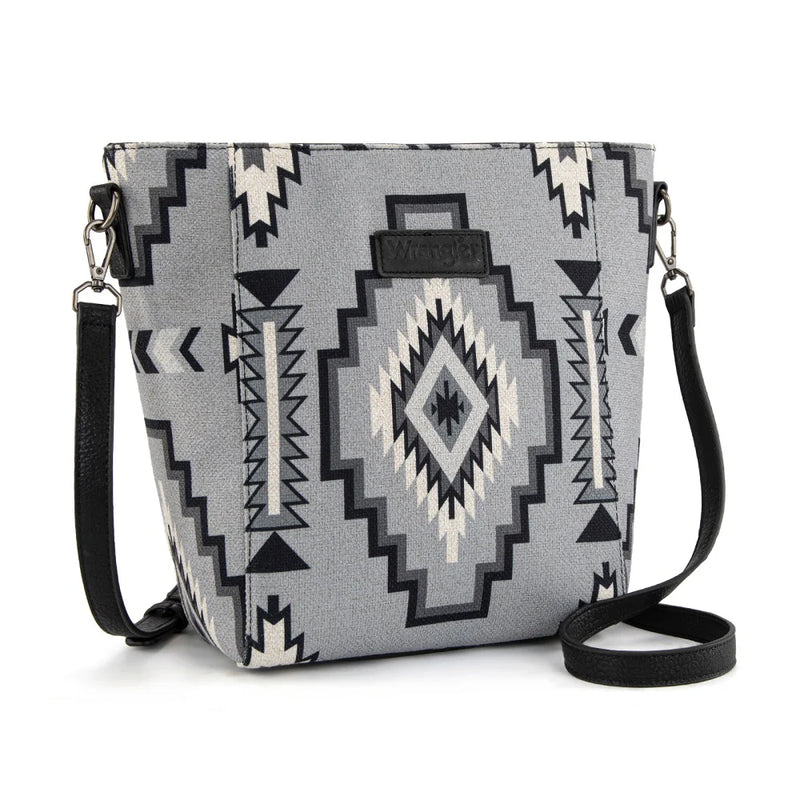 Load image into Gallery viewer, WG261-2003BK - Wrangler Aztec Print Crossbody Bag - Black
