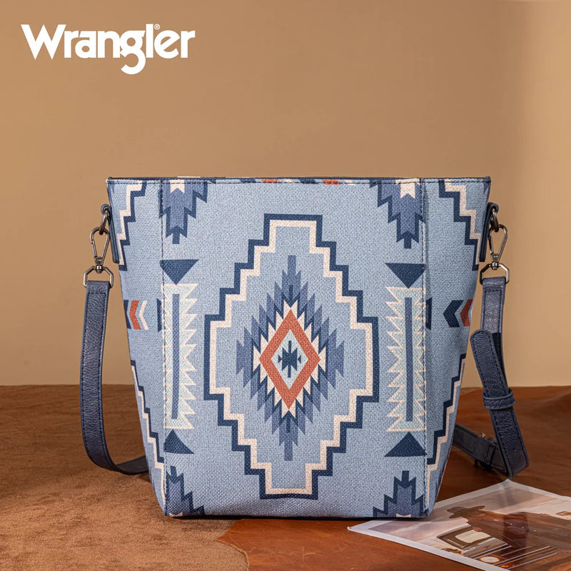 Load image into Gallery viewer, WG261-2003JN - Wrangler Aztec Print Crossbody Bag - Jean
