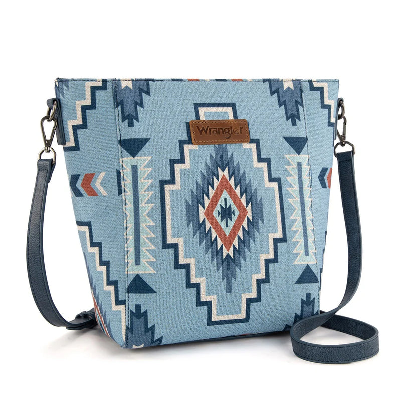 Load image into Gallery viewer, WG261-2003JN - Wrangler Aztec Print Crossbody Bag - Jean
