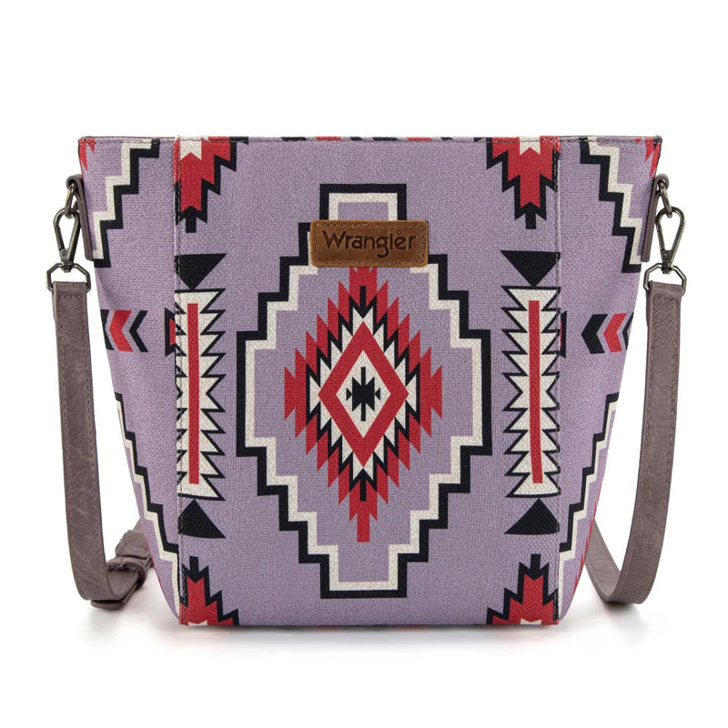 Load image into Gallery viewer, WG261-2003PP - Wrangler Aztec Print Crossbody Bag - Purple
