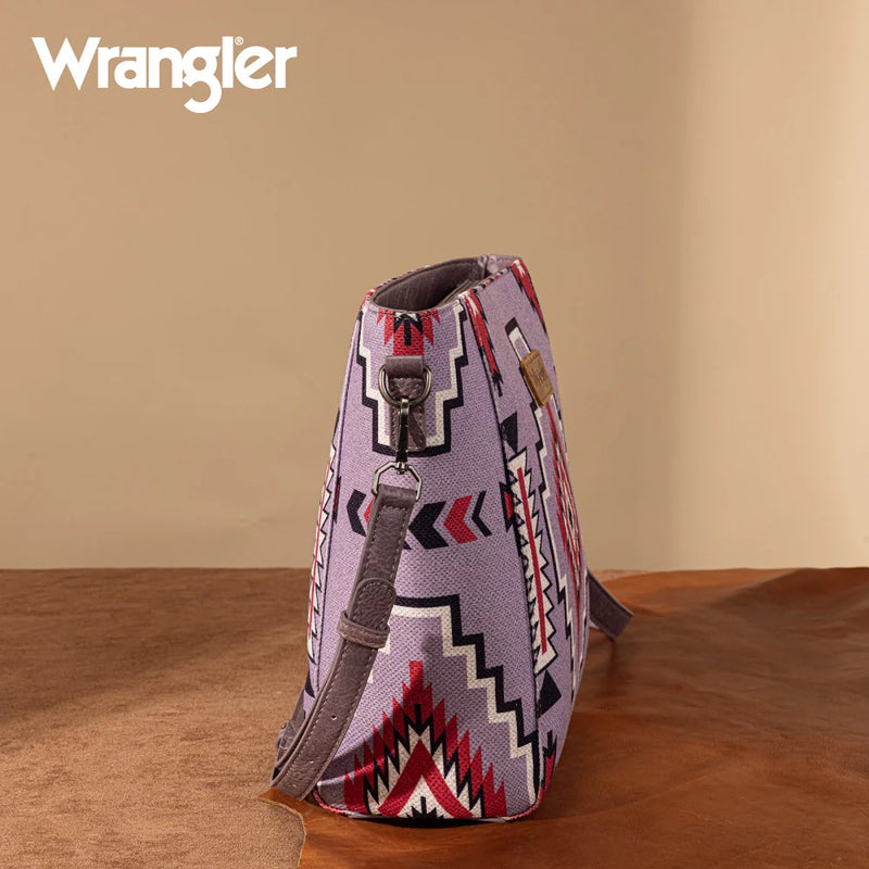 Load image into Gallery viewer, WG261-2003PP - Wrangler Aztec Print Crossbody Bag - Purple

