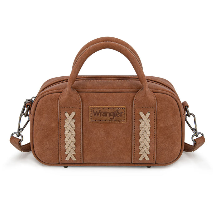 WG262-522BR - Wrangler Whipstitch Collection Mini Satchel/Crossbody Bag - Brown