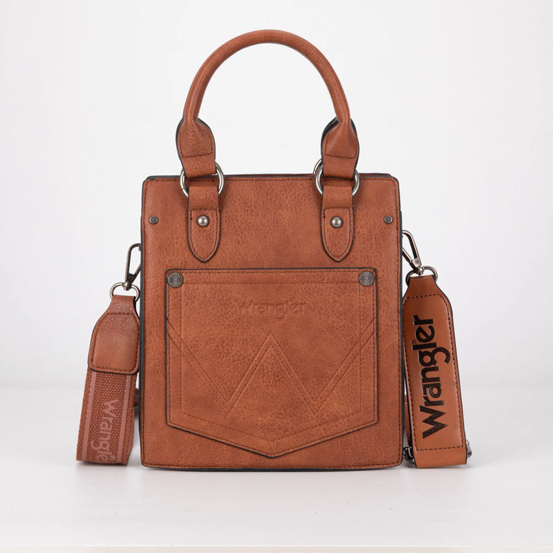 Load image into Gallery viewer, WG270-8119BR - Wrangler North South Mini Tote/Crossbody Brown
