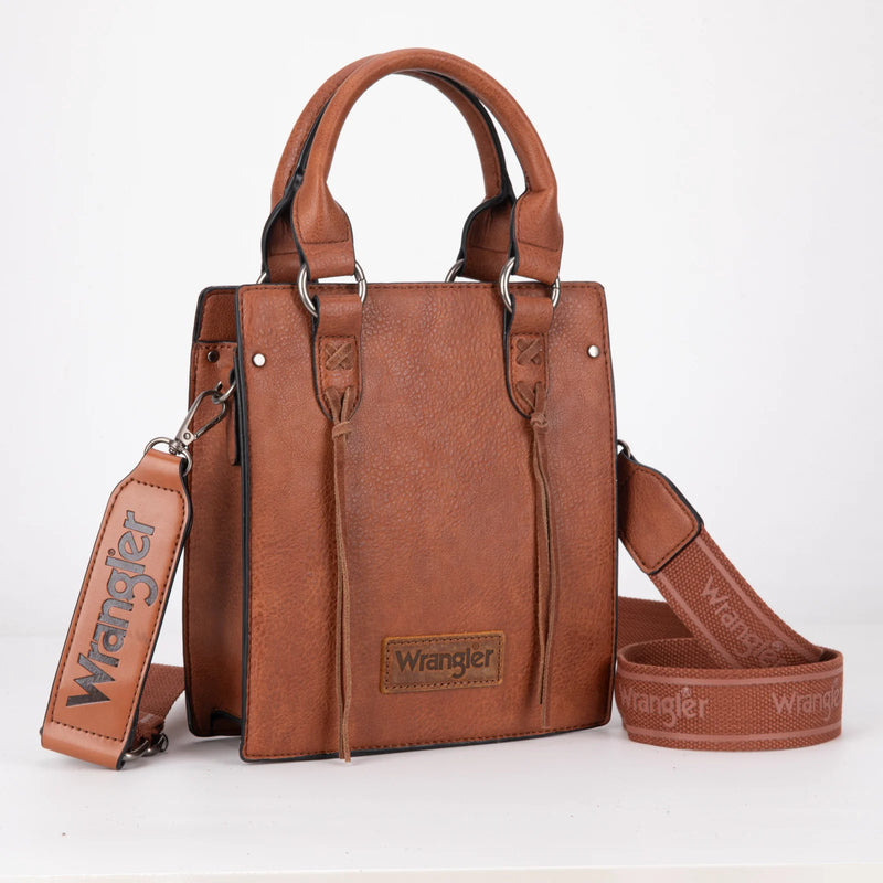 Load image into Gallery viewer, WG270-8119BR - Wrangler North South Mini Tote/Crossbody Brown
