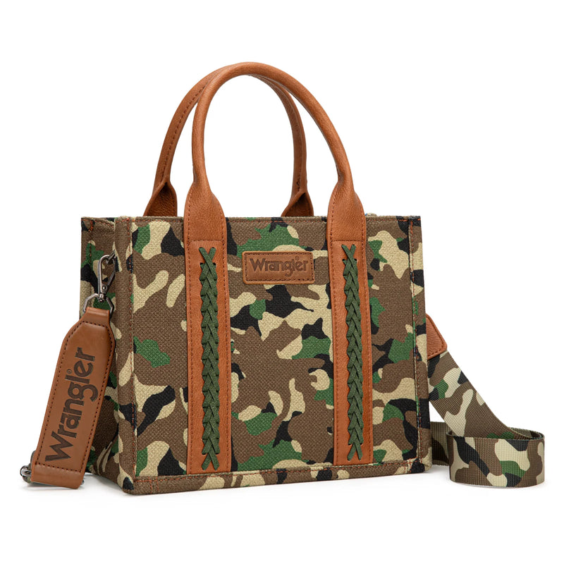 Load image into Gallery viewer, WG286-8120SGN - Wrangler Camo Print Concealed Carry Tote/Crossbody -Green
