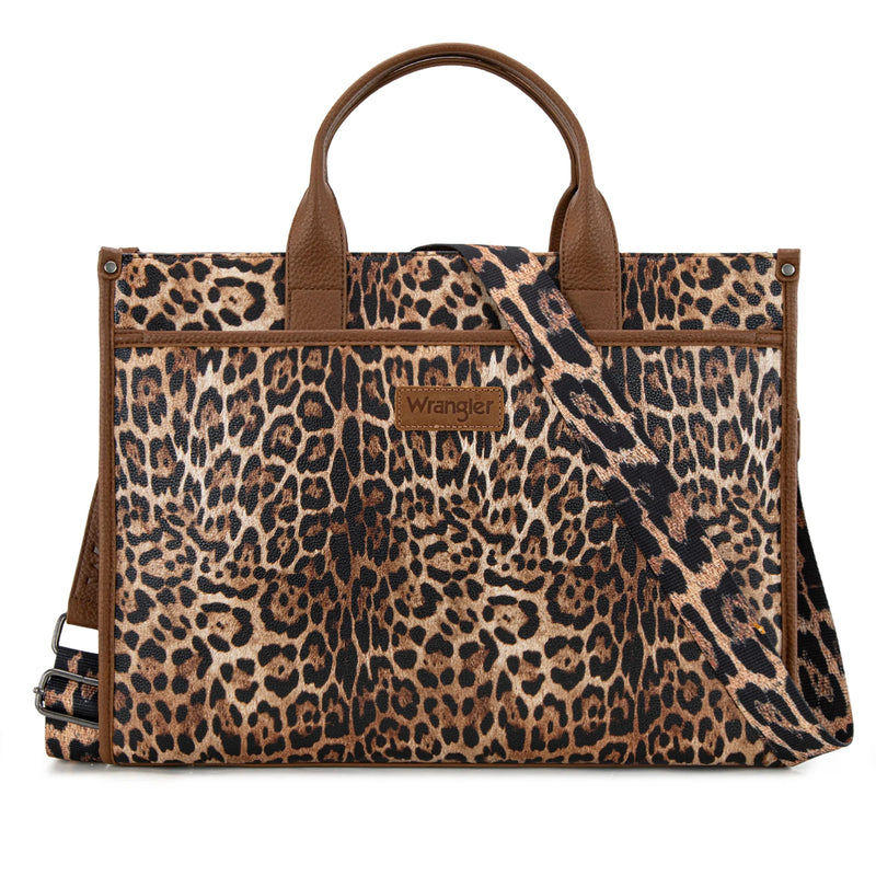 Load image into Gallery viewer, WG288-8119LP - Wrangler Carry-All Large Tote Work Tote /Crossbody - Leopard
