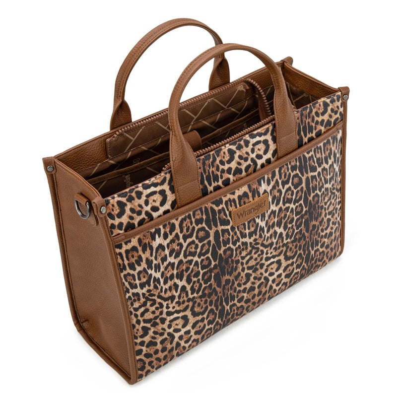 Load image into Gallery viewer, WG288-8119LP - Wrangler Carry-All Large Tote Work Tote /Crossbody - Leopard
