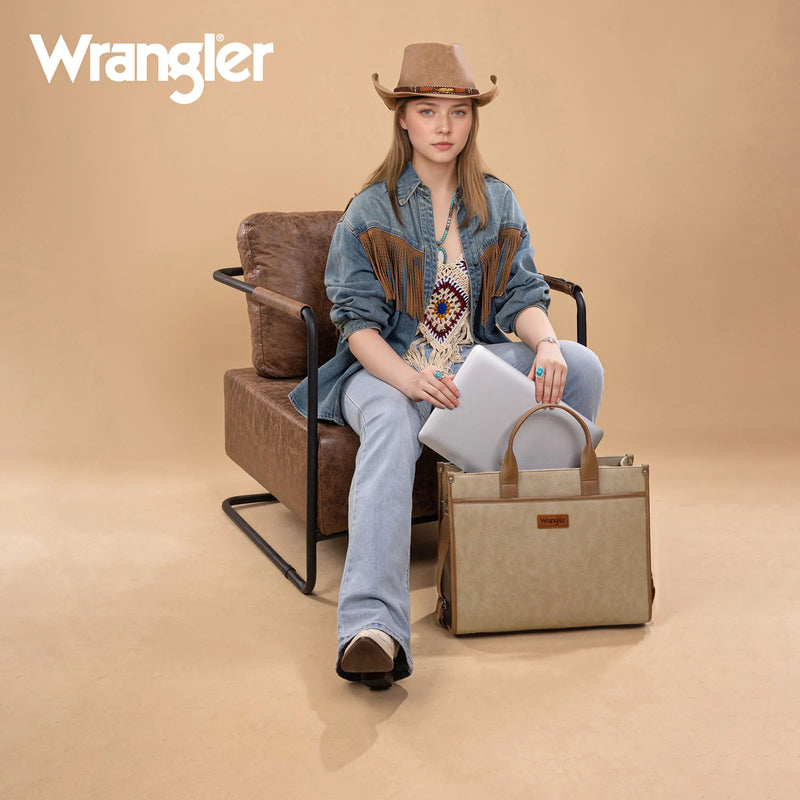 Load image into Gallery viewer, WG288-8119TN - Wrangler Carry-All Large Tote Work Tote /Crossbody - Tan
