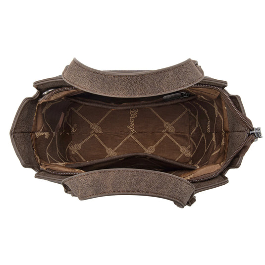 WG296-8014CF - Wrangler Leopard Print Tote/Crossbody - Coffee