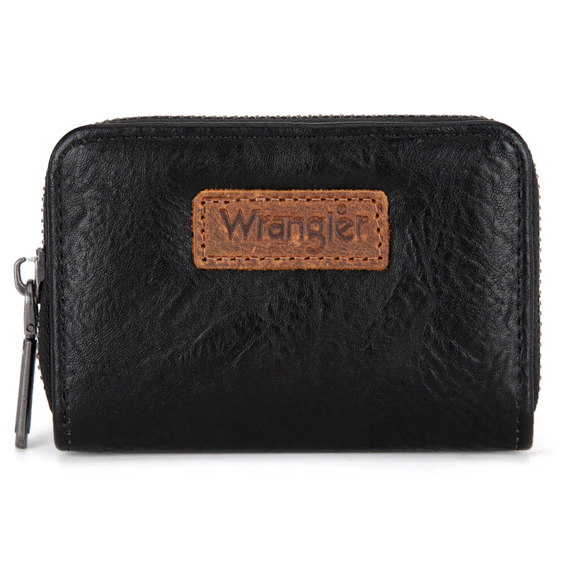Load image into Gallery viewer, WG3-0056BK -  Wrangler 3PCs Set Mini Top Handle Crossbody/Wallet/Card Case Set - Black
