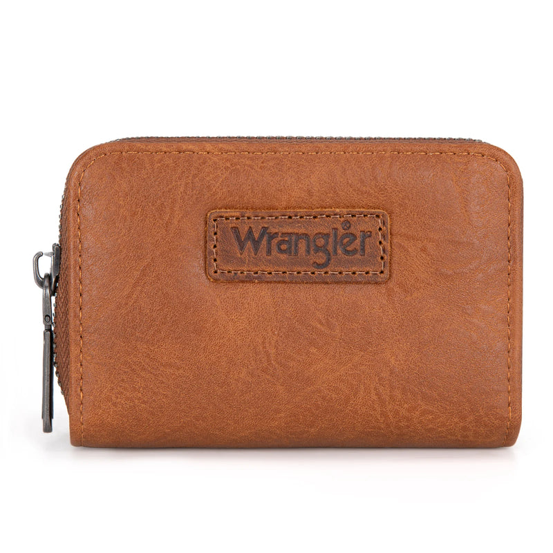 Load image into Gallery viewer, WG3-0056BR - Wrangler 3PCs Set Mini Top Handle Crossbody/Wallet/Card Case Set - Brown
