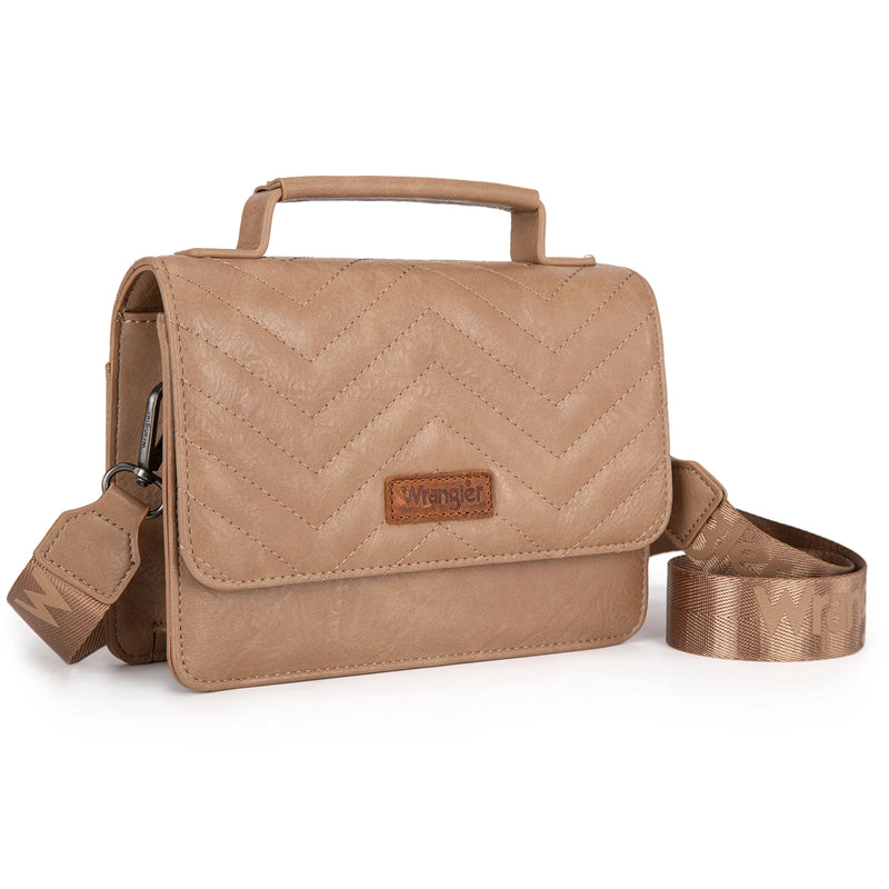Load image into Gallery viewer, WG3-0056KH - Wrangler 3PCs Set Mini Top Handle Crossbody/Wallet/Card Case Set - Khaki
