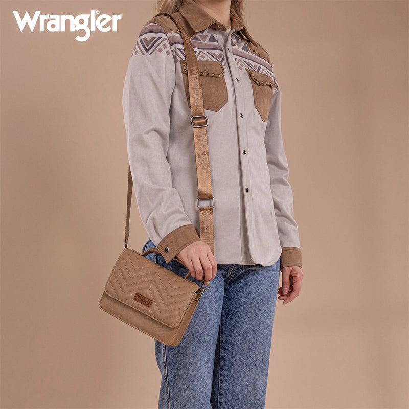 Load image into Gallery viewer, WG3-0056KH - Wrangler 3PCs Set Mini Top Handle Crossbody/Wallet/Card Case Set - Khaki
