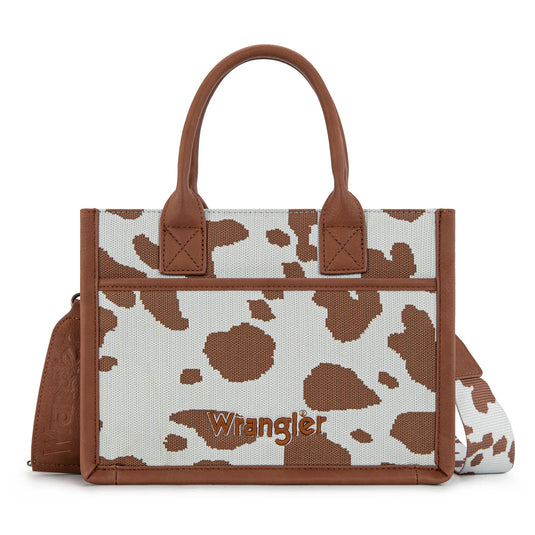 WG301-8120SBR - Wrangler Cow Print Tote/ Crossbody