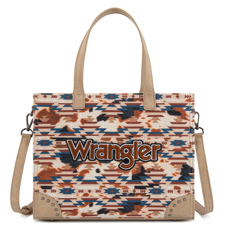 Load image into Gallery viewer, WG302-8130KH Wrangler Aztec Print Tote/Crossbody - Khaki
