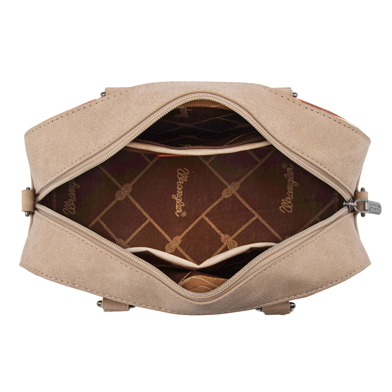Load image into Gallery viewer, WG302-8132KH - Wrangler Aztec Print Satchel/Crossbody - Khaki

