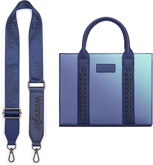 Load image into Gallery viewer, WG308-8120SNY - Wrangler Ombre Western Tote/Crossbody - Navy
