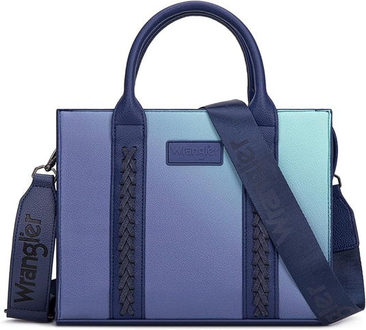 WG308-8120SNY - Wrangler Ombre Western Tote/Crossbody - Navy