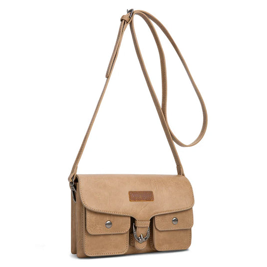 WG320-209KH - Wrangler Vintage-Inspired Crossbody Bag - Khaki