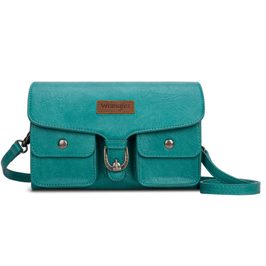WG320-209TQ - Wrangler Vintage-Inspired Crossbody Bag - Turquoise
