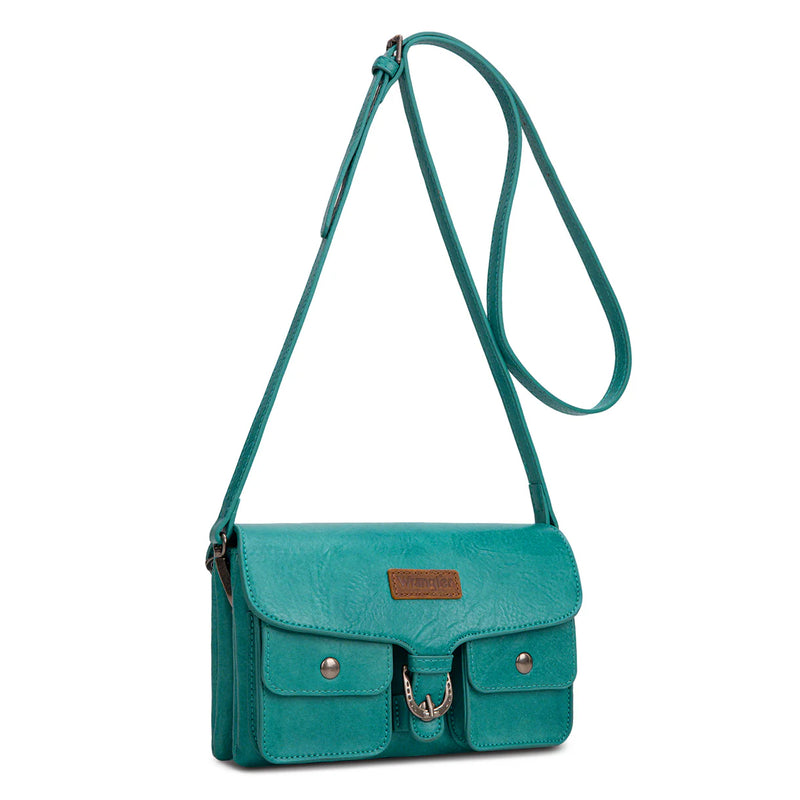 Load image into Gallery viewer, WG320-209TQ - Wrangler Vintage-Inspired Crossbody Bag - Turquoise
