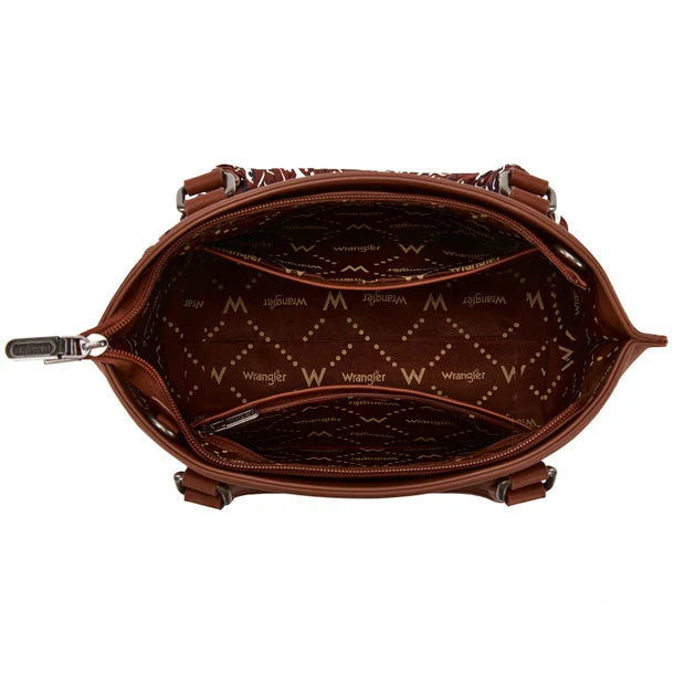 Load image into Gallery viewer, WG331-2005BR - Wrangler Braided Paisley Bandana Tote Bag - Brown

