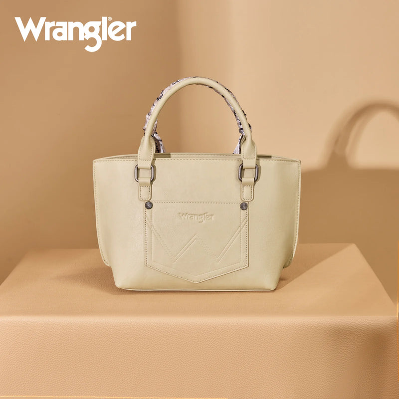 Load image into Gallery viewer, WG331-2005TN - Wrangler Bandana Paisley Print Tote/Crossbody - Tan
