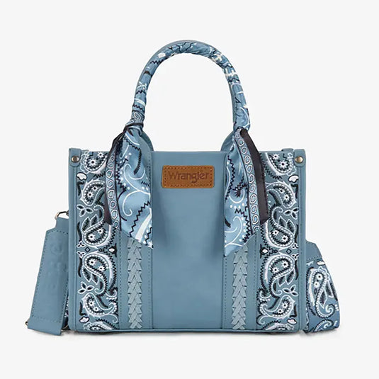 WG331-8120SJN - Wrangler Bandana Paisley Print Tote/Crossbody - Jean