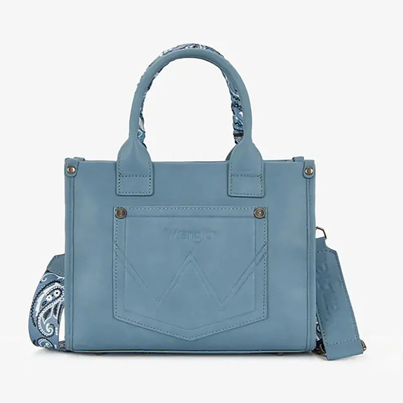 Load image into Gallery viewer, WG331-8120SJN - Wrangler Bandana Paisley Print Tote/Crossbody - Jean
